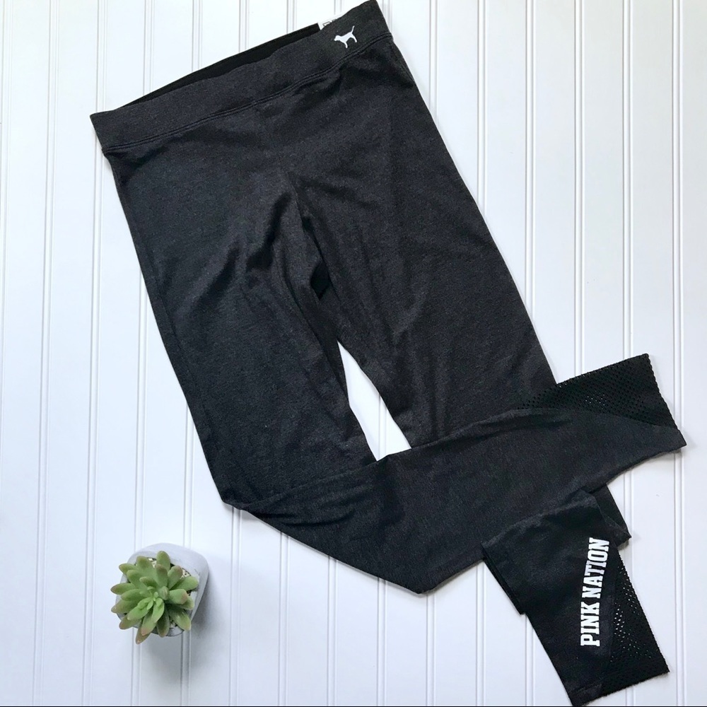 •VS PINK• mesh inset yoga legging